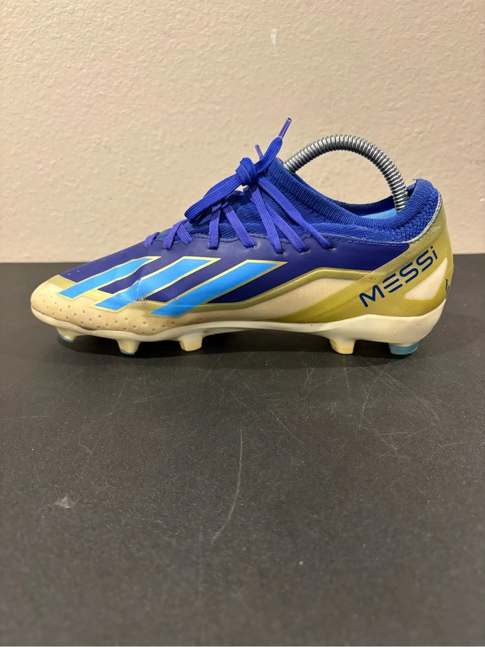 Adidas X Crazyfast Messi.3 FG Soccer Cleats Blue Gold White ID0712 Mens Size 7